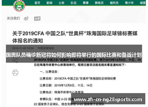 国奥队员确诊新冠将如何影响即将举行的国际比赛和备战计划
